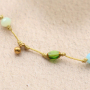 Get creative with oval glass beads with gold rim