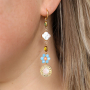 Get creative with oval glass beads with gold rim