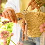 Decorate your accessories with our floral fish-shaped keychains
