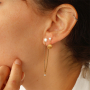Mix and match with stainless steel freshwater pearl earrings