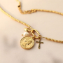 Design statement necklaces with stainless steel charms and pendants