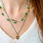 Inspiration time with stainless steel findings belcher chain with colours
