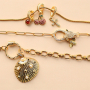Design trendy jewellery with brass TQ metal charms and locks