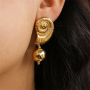 Inspiration time with stainless steel earrings and pendants