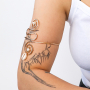 Summer festival vibes with metal arm cuffs 