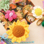 Create trendy keychains with crocheted and resin pendants