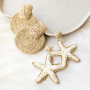Inspiration time with raffia and denim earrings