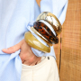 Get inspired with resin and metal bracelets