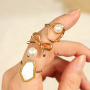 Create your unique ring collection with stainless steel rings with stones