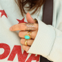 Create your unique ring collection with stainless steel rings with stones