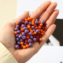 Colourful necklaces with DQ acrylic round beads