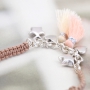 Trendy and tough;bracelets in bright colors made of stitched faux leather