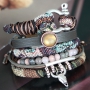 Nice arm candy made with stitched cord bohemian style