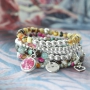 Make ultimate eyecatchers with semi-precious agate beads and hematite beads with metal coating