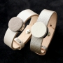 Jewellery and keychains with DQ leather cabochons.