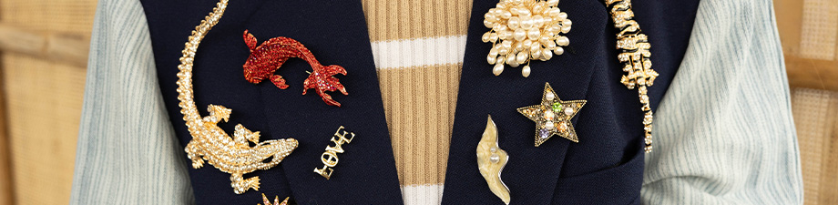 Trendy brooches / pins